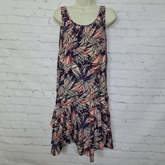 Soprano Dresses & Skirts - Soprano Boho Floral Asymmetrical Sleeveless Dress Size Small